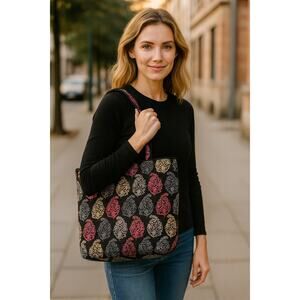 Vera Bradley tote bag in the discontinued "Northern Lights" pattern.